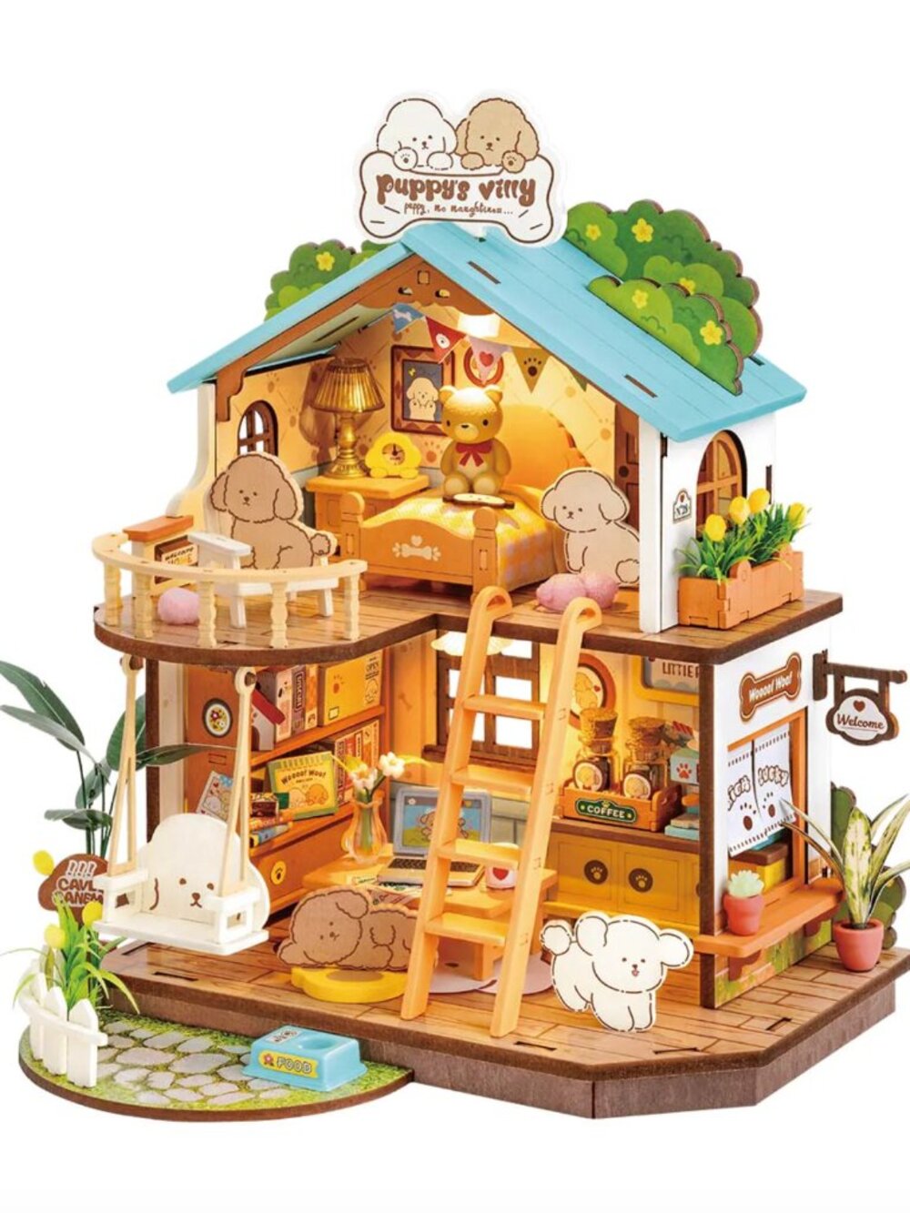 Rolife NEW Puppy's Cozy Villa DIY Miniature House DG169